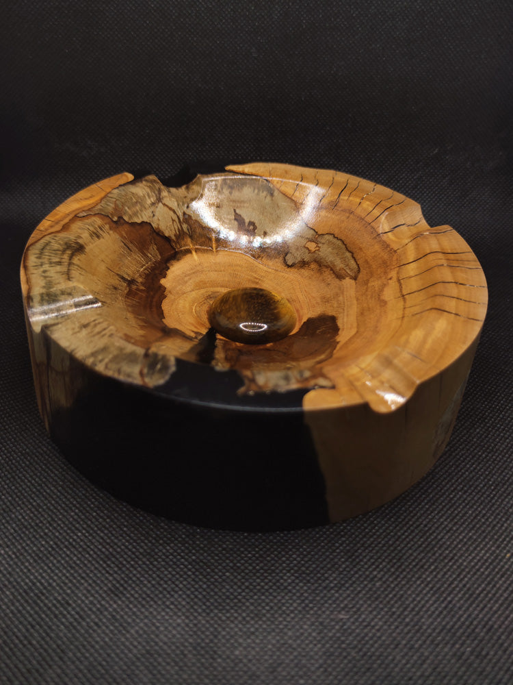 Ashtray for cigars - poplar and resin 15cm